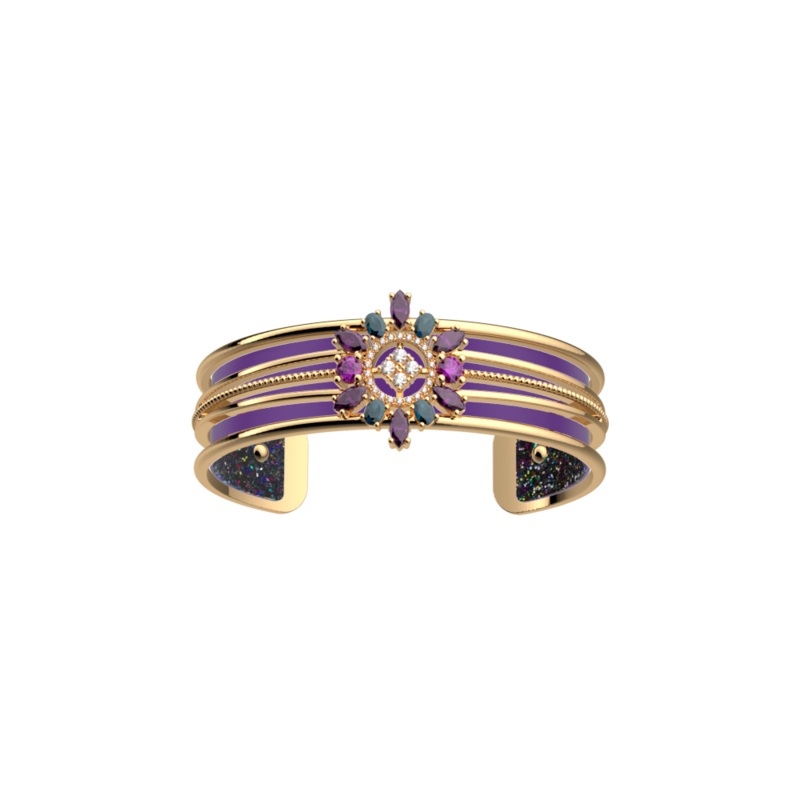 toile bracelet, Violet / Vibrant Glitter reversible insert-lesgeorgettes