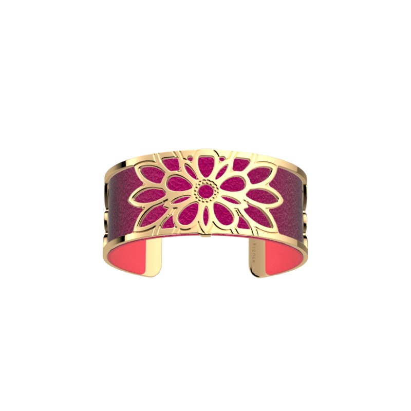 Dahlia bracelet, Pink Amaryllis / Exotic Fuchsia reversible insert-lesgeorgettes