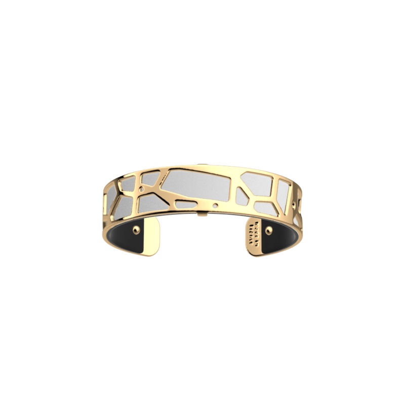 Girafe Bracelet, Gold finish, Black / White-lesgeorgettes