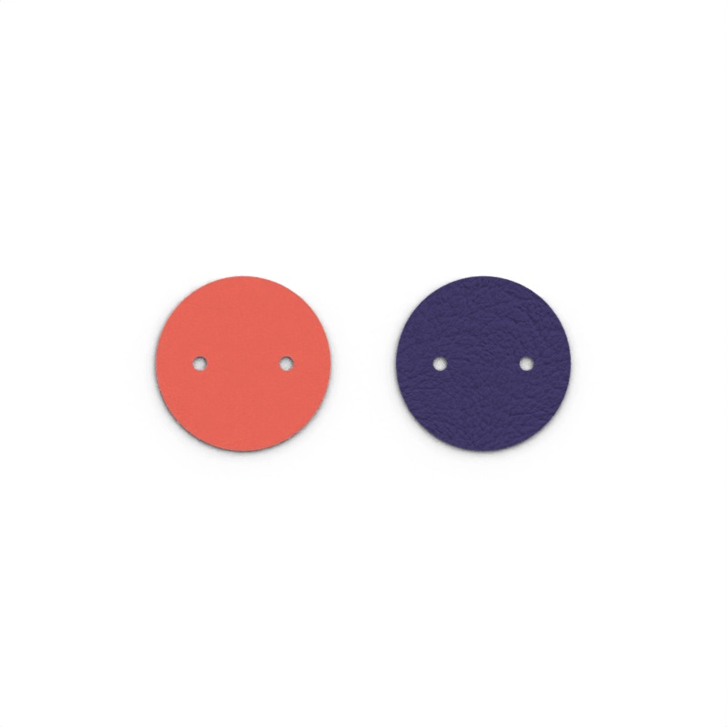 Leather insert – Necklaces & Bangles, Coral / Metallic Navy Blue-lesgeorgettes