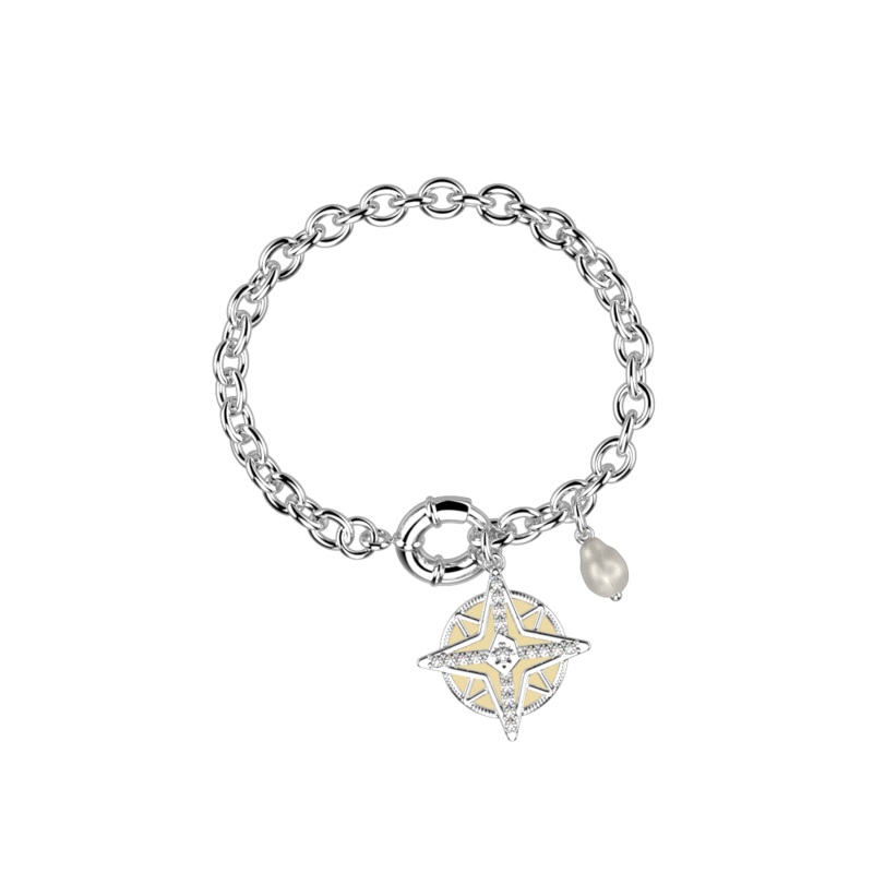 Rose des Vents bracelet, Fine Sand / Caramel reversible insert-lesgeorgettes