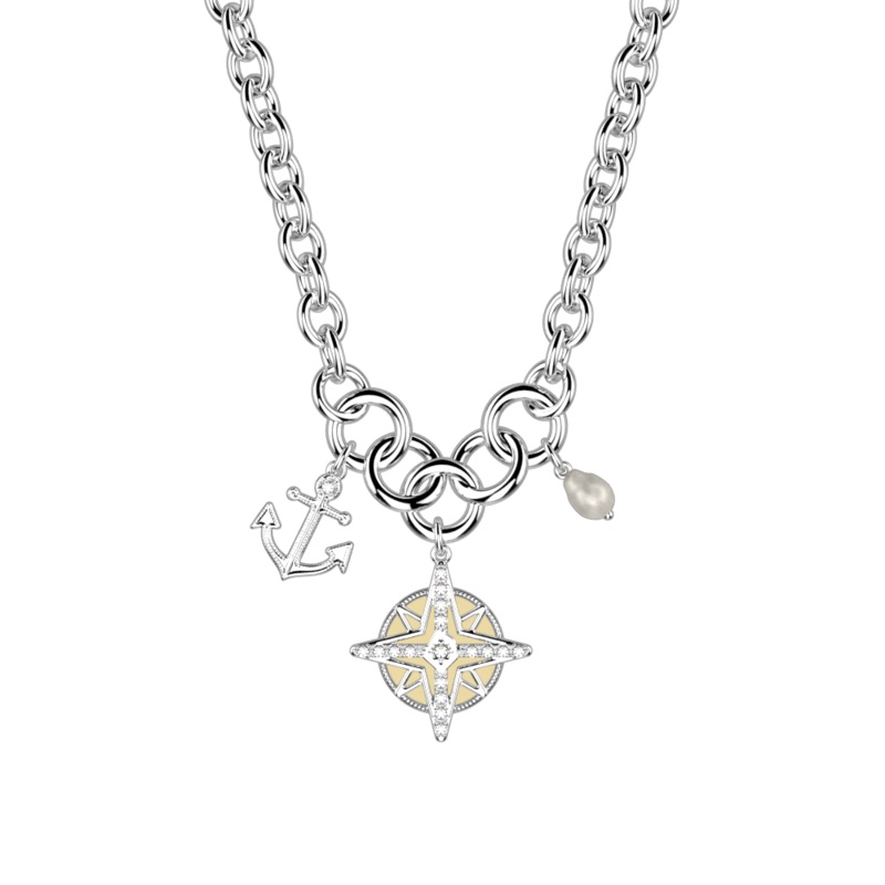Rose des Vents necklace, Fine Sand / Caramel reversible insert-lesgeorgettes