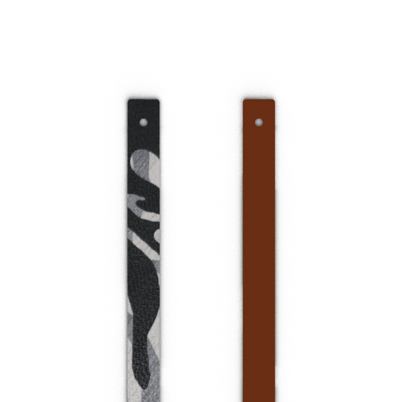 Leather insert – Bracelets, Zebra / Cognac-lesgeorgettes