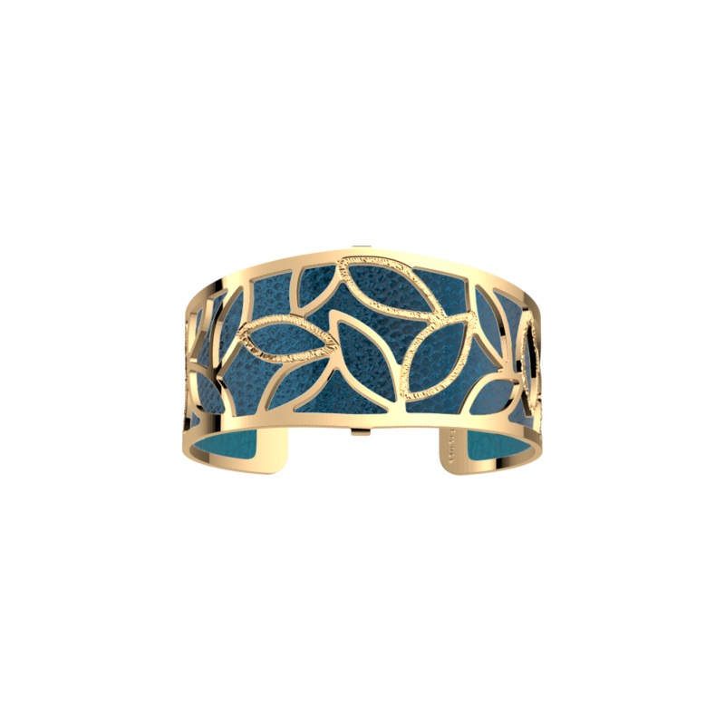 Jungle flared bracelet, Bluish Scales / Georgettes Blue reversible insert-lesgeorgettes