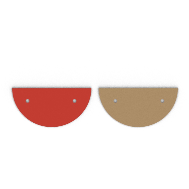 Leather insert – Necklaces & Bangles, Soft Red / Beige-lesgeorgettes