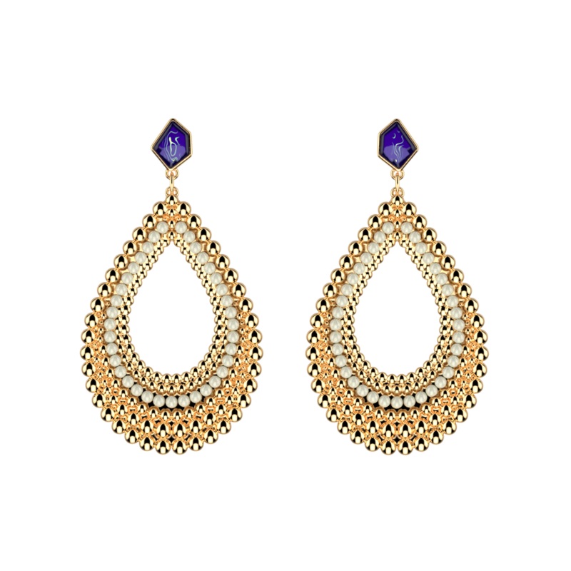 Girafe Perl earrings-lesgeorgettes