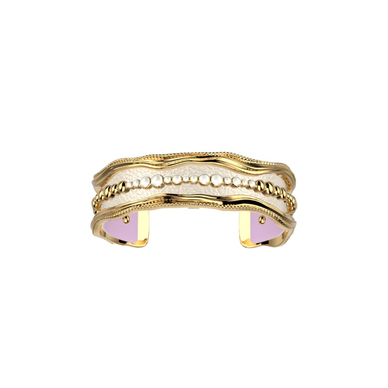 Bianca bracelet, Pearl White / Magnolia reversible insert-lesgeorgettes