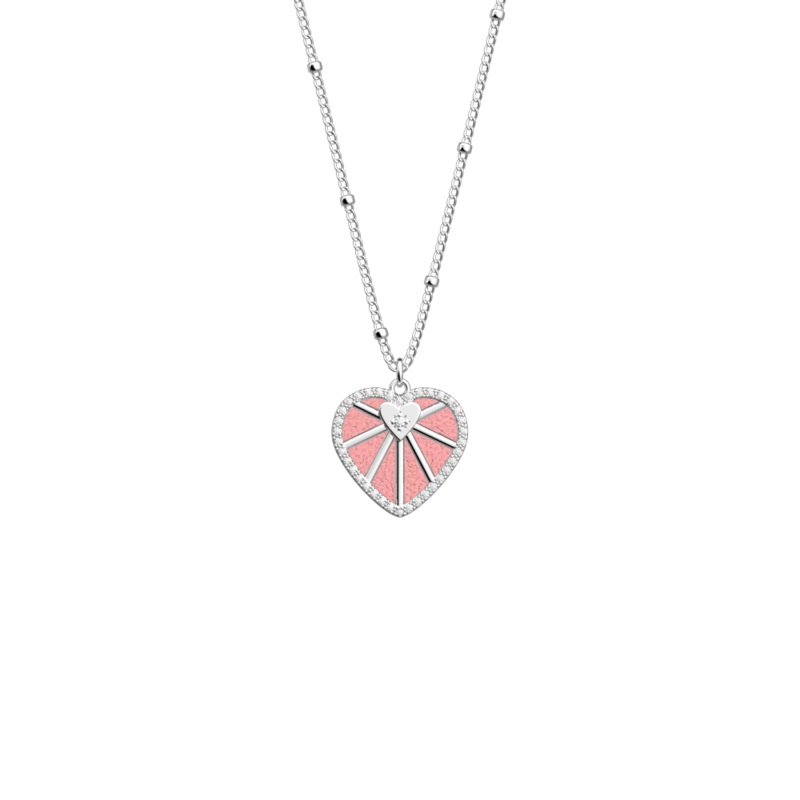 Cur Cleste necklace, Jasmine / Metallic Pink reversible insert-lesgeorgettes
