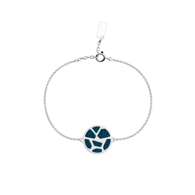 Girafe bracelet, Bluish Scales / Georgettes Blue reversible insert-lesgeorgettes