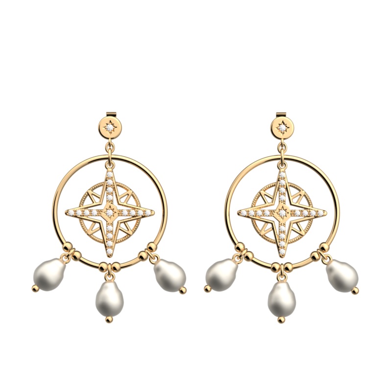 Rose des Vents earrings-lesgeorgettes