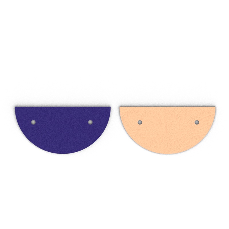 Leather insert – Necklaces & Bangles, Royal Blue / Mermaid Pink-lesgeorgettes