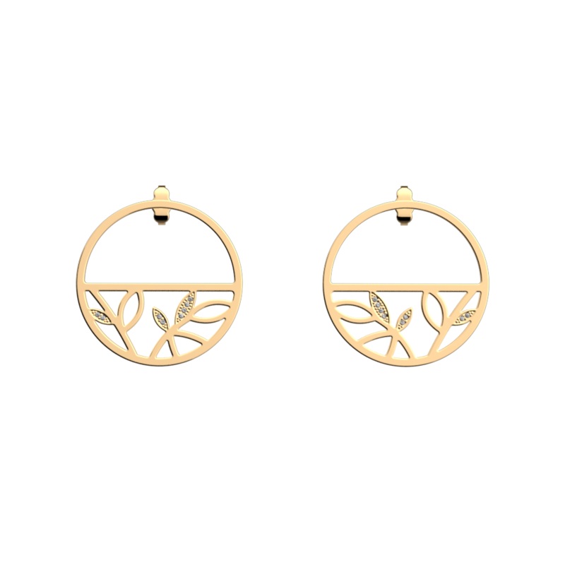 Arbre de Vie earrings, White / Black reversible inserts-lesgeorgettes