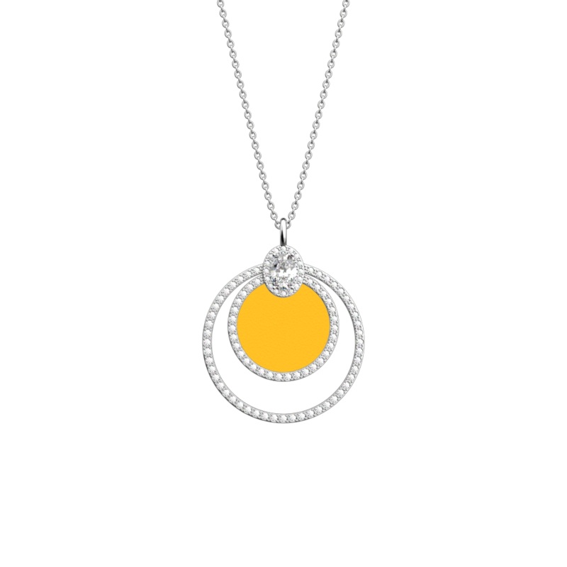 Nuit necklace, Sun / Navy reversible insert-lesgeorgettes