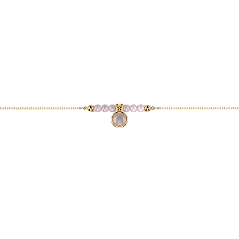 Solitaire Quartz Rose bracelet-lesgeorgettes