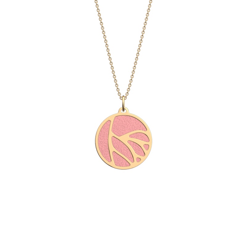 Ara necklace, Metallic Pink / Jasmine reversible insert-lesgeorgettes