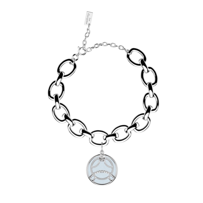 Cancer bracelet, Crystal Blue / Disco reversible insert-lesgeorgettes