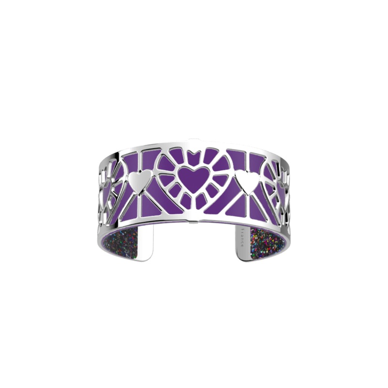 Cur bracelet, Violet / Vibrant Glitter reversible insert-lesgeorgettes