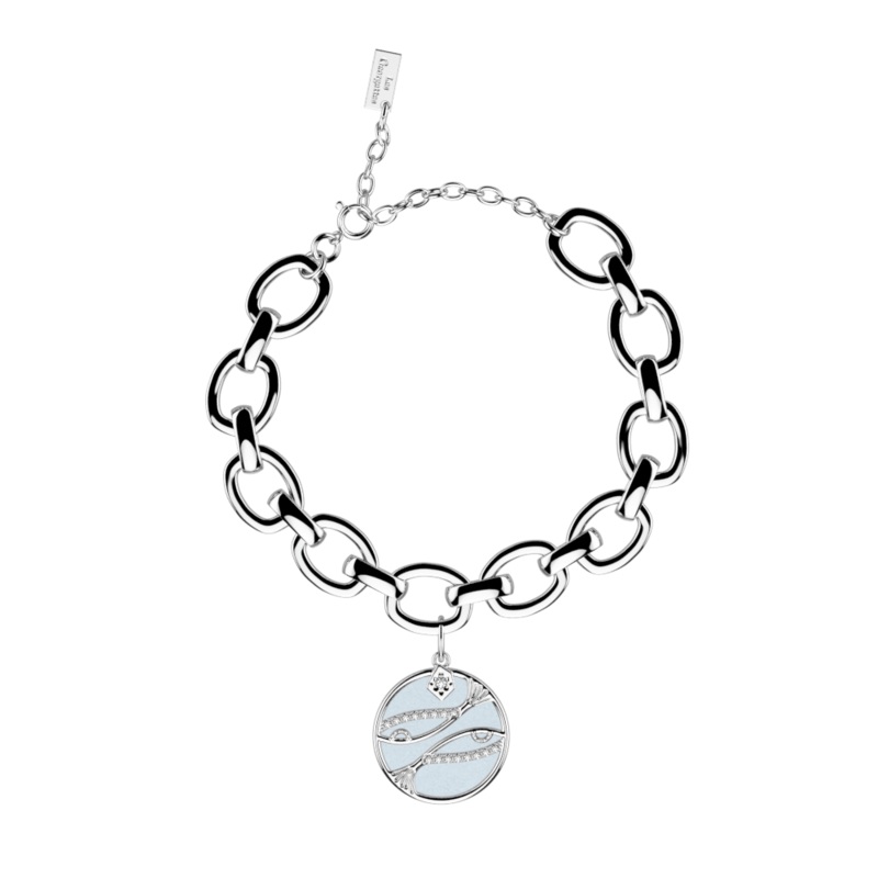 Pisces bracelet, Crystal Blue / Disco reversible insert-lesgeorgettes