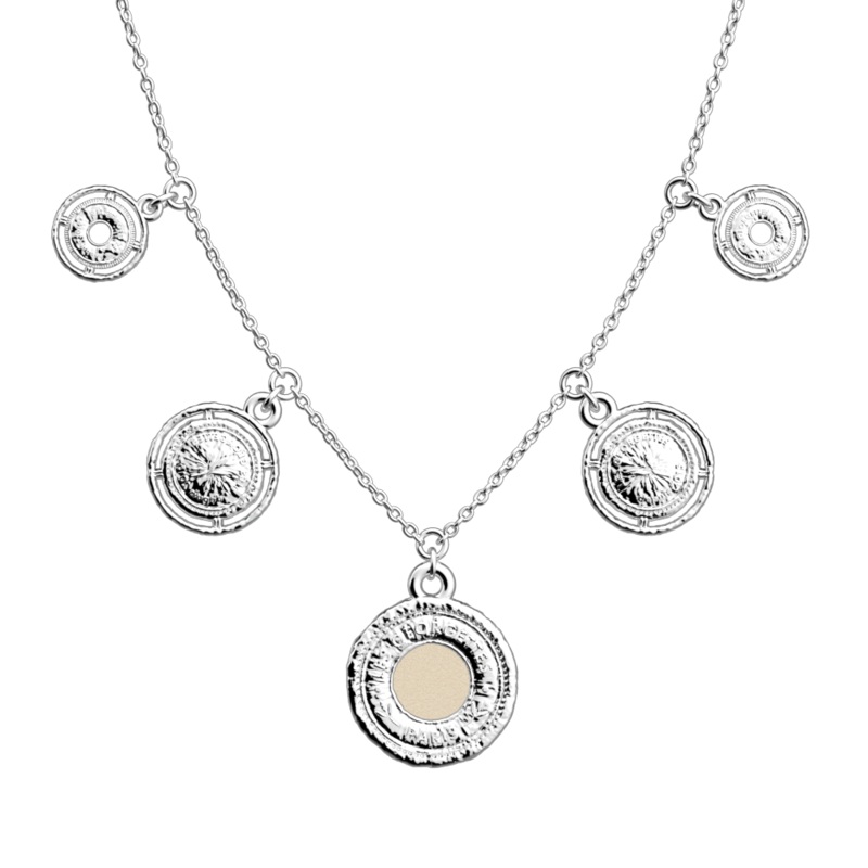 Ppite Pampille necklace, Cream / Gold Glitter reversible insert-lesgeorgettes