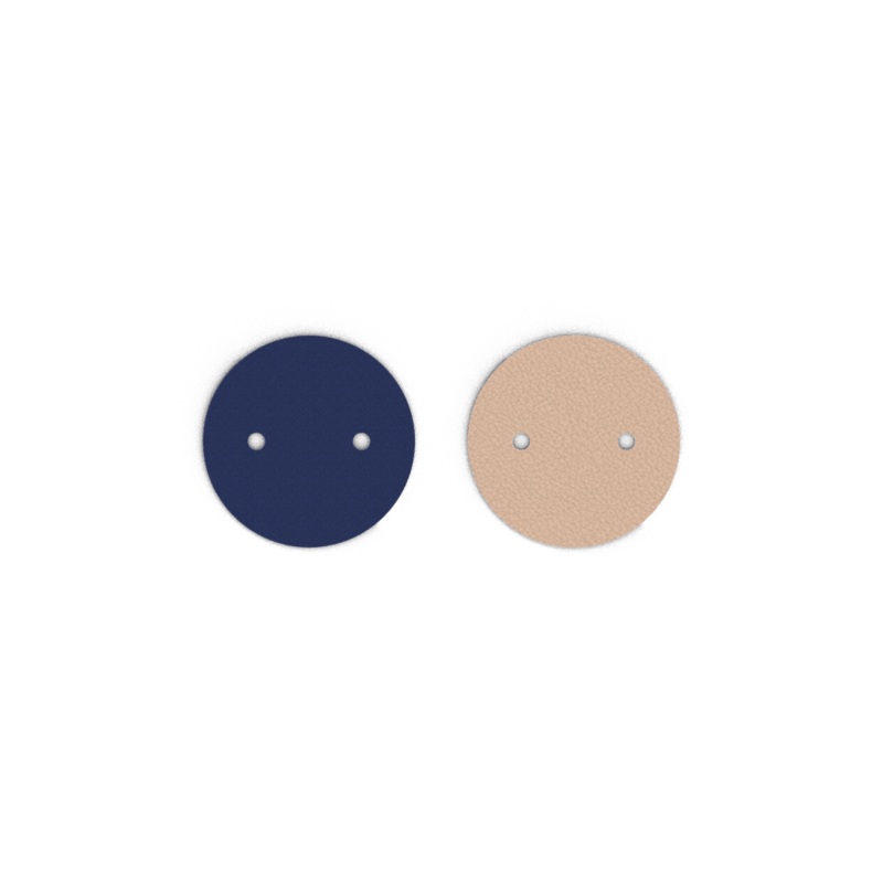 Leather insert – Necklaces, Denim / White Peach-lesgeorgettes