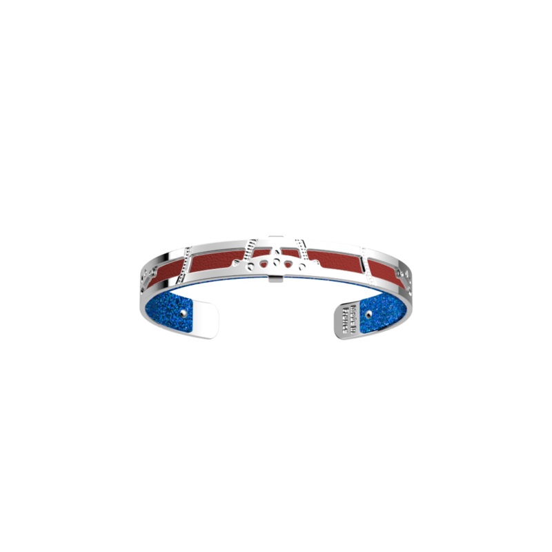 Orient bracelet, Sepia / Blue Glitter reversible insert-lesgeorgettes