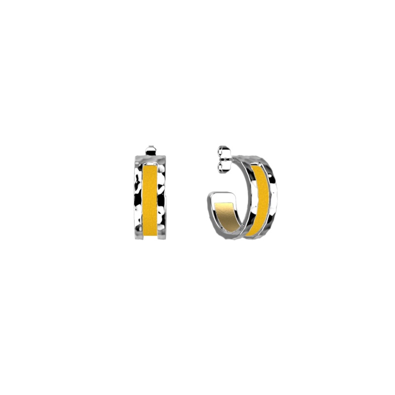 Pure Martele earrings, Sun / Gold reversible inserts-lesgeorgettes