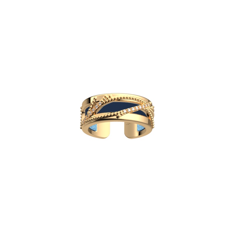 Rose des Sables Prcieuse ring, Marine / Starry Sky reversible insert-lesgeorgettes