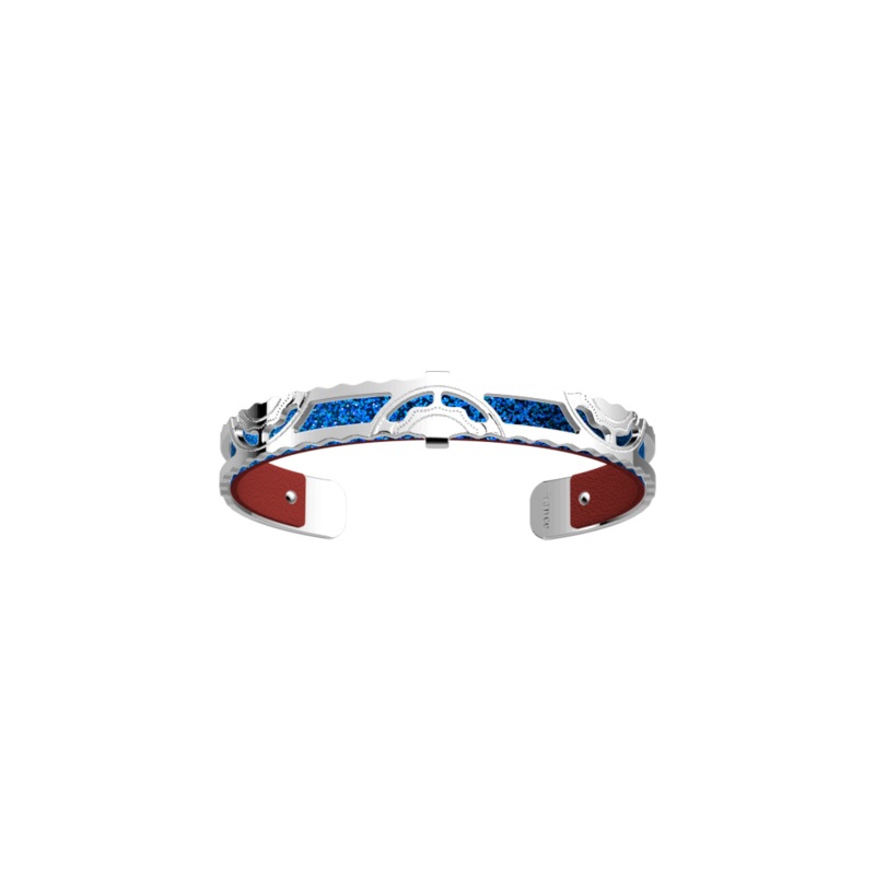 Soleil bracelet, Blue Glitter / Sepia reversible insert-lesgeorgettes
