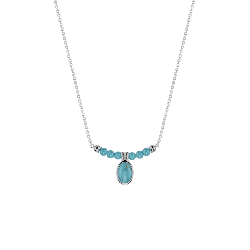Solitaire Turquoise necklace-lesgeorgettes