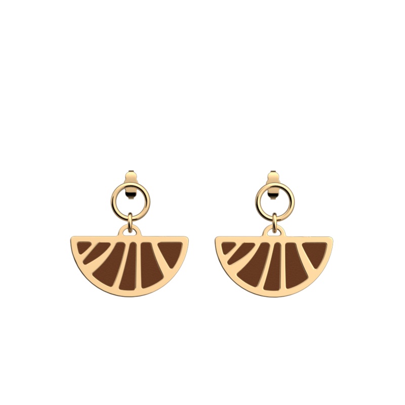 Amazone earrings, Terracotta / Bronze reversible inserts-lesgeorgettes