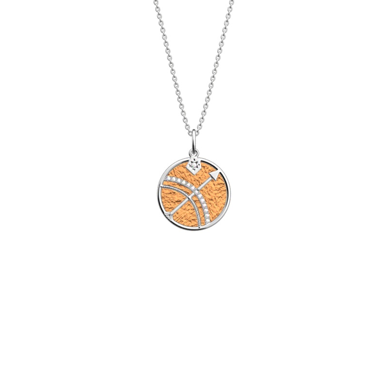 Capricorn necklace, Bronze / Terracotta reversible insert-lesgeorgettes