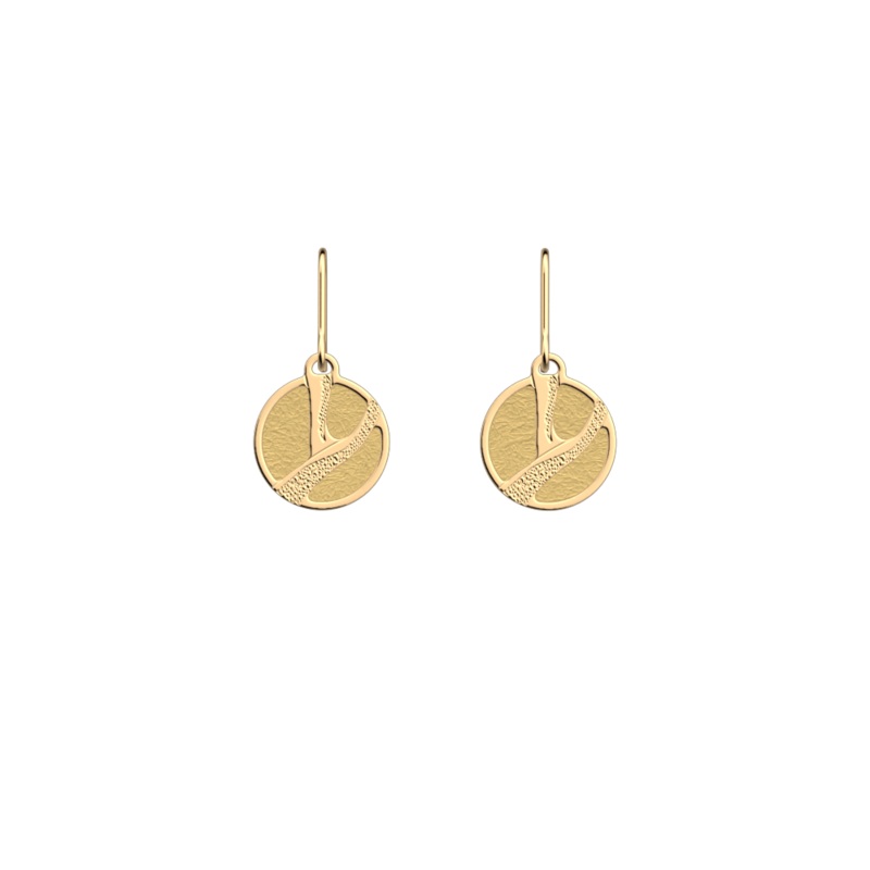 Tigre earrings, Gold / Sun reversible inserts-lesgeorgettes