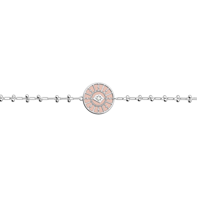 Astrale bracelet, Jasmine / Metallic Pink reversible insert-lesgeorgettes