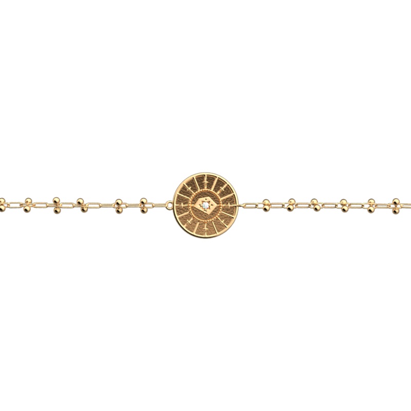 Astrale bracelet, Bronze / Terracotta reversible insert-lesgeorgettes