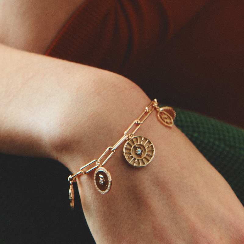 Astrale Pampille bracelet, Bronze / Terracotta reversible insert-lesgeorgettes