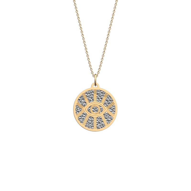 il Mystique necklace, Disco / Crystal Blue reversible insert-lesgeorgettes