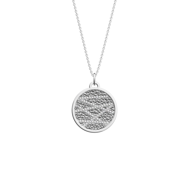 Liens necklace, Disco / Crystal Blue reversible insert-lesgeorgettes