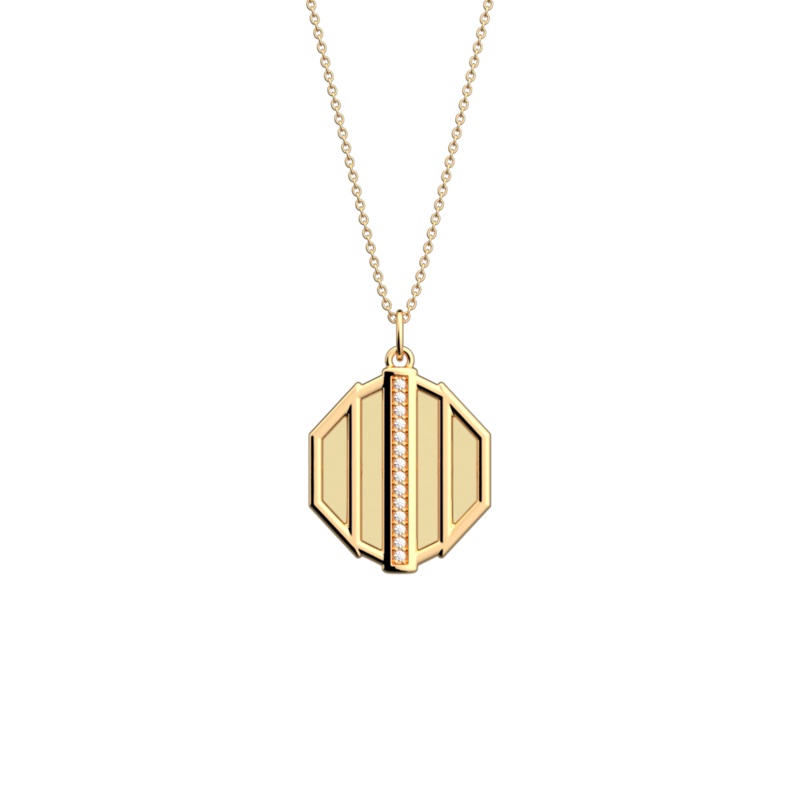 Merveille necklace, Caramel / Fine Sand reversible insert-lesgeorgettes