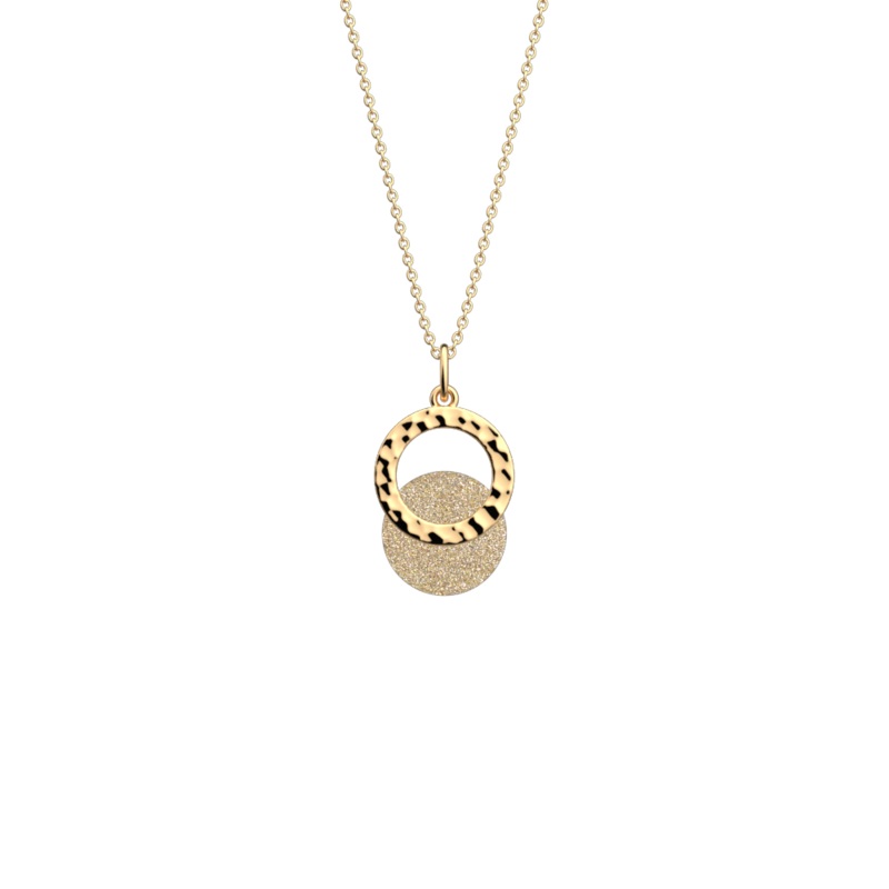 Pure Martele necklace, Gold Glitter / Cream reversible insert-lesgeorgettes