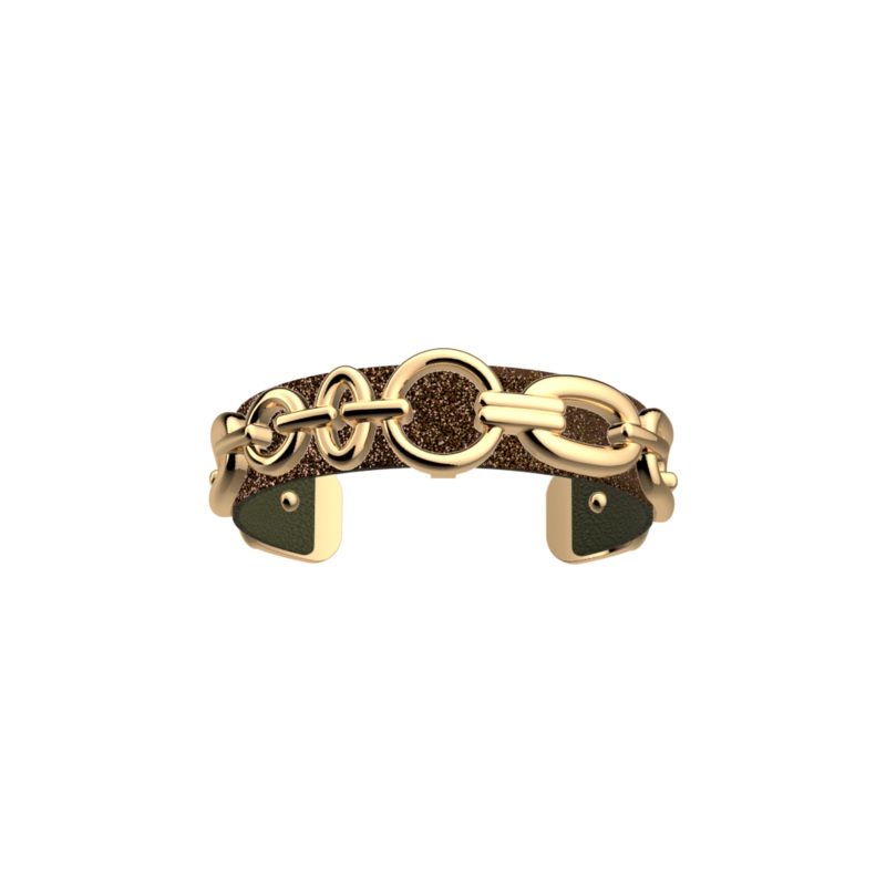 Trsor bracelet, Bronze Glitter / Verdigris reversible insert-lesgeorgettes
