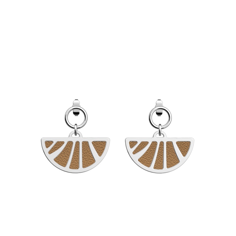 Amazone earrings, Bronze / Terracotta reversible inserts-lesgeorgettes