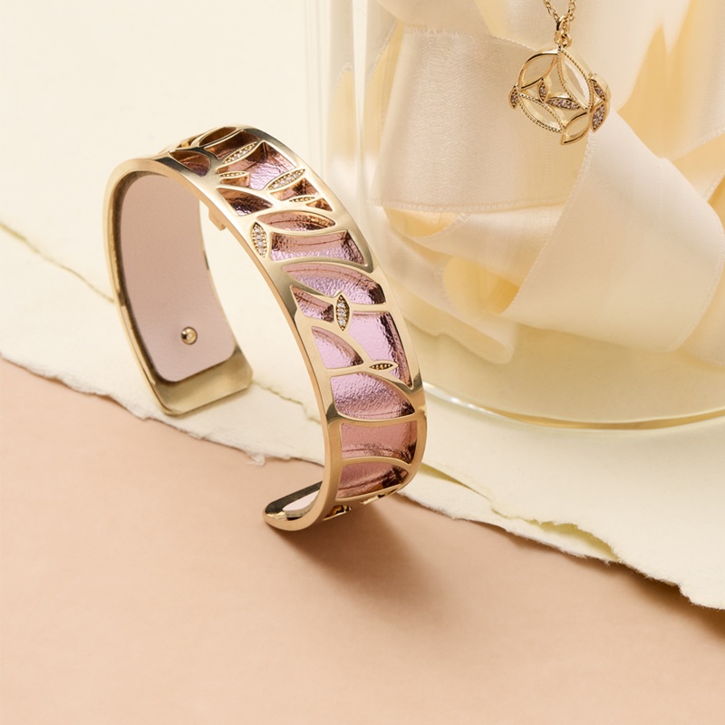 Arbre de Vie bracelet, Jasmine / Metallic Pink reversible insert-lesgeorgettes