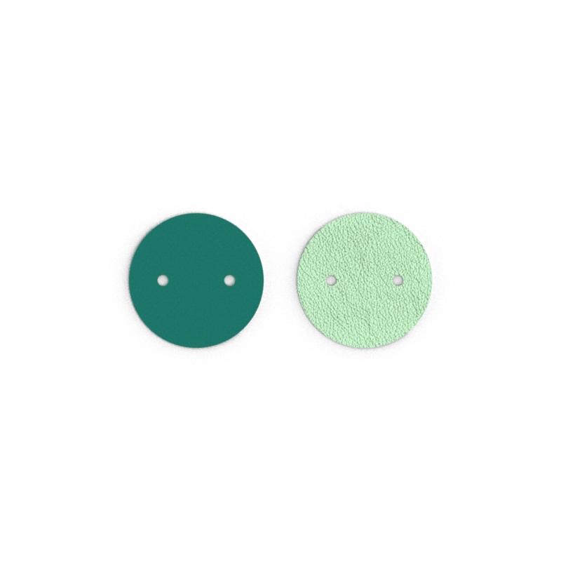 Leather insert – Necklaces, Aquatic / Metallic Aquamarine-lesgeorgettes