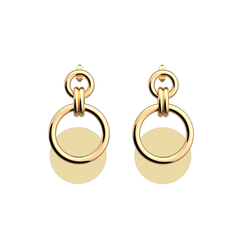 Trsor earrings, Fine Sand / Caramel reversible inserts-lesgeorgettes