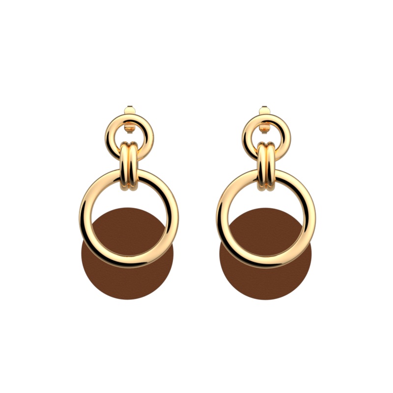 Trsor earrings, Terracotta / Bronze reversible inserts-lesgeorgettes