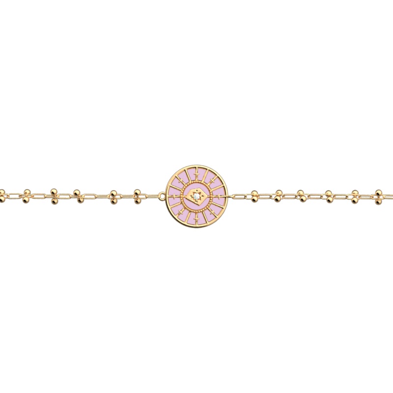Astrale bracelet, Magnolia / Pearl White reversible insert-lesgeorgettes