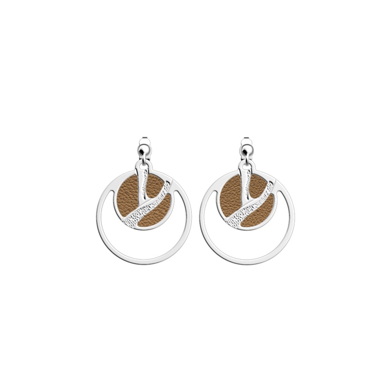 Tigre earrings, Bronze / Terracotta reversible inserts-lesgeorgettes