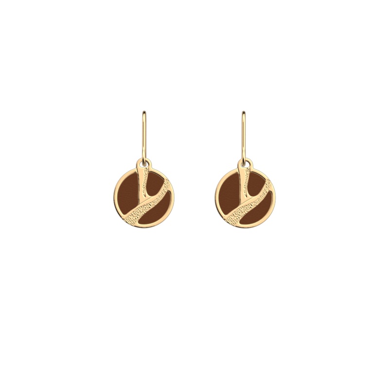 Tigre earrings, Terracotta / Bronze reversible inserts-lesgeorgettes