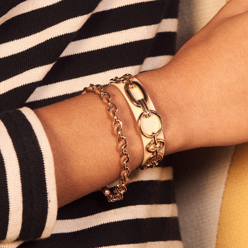 Trsor bracelet, Fine Sand / Caramel reversible insert-lesgeorgettes
