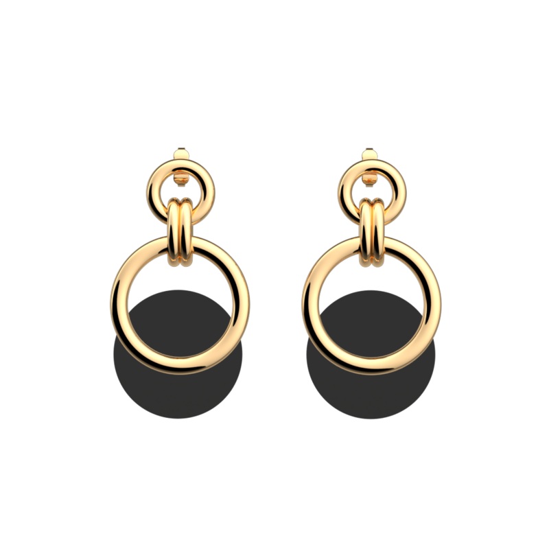 Trsor earrings, Black / White reversible inserts-lesgeorgettes